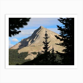 Mountain Peak Landscape Trees Art Print