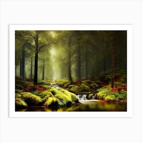 Forest In The Mist Art Print