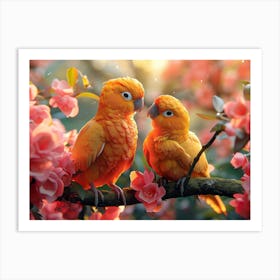 Beautiful Bird on a branch 16 Art Print