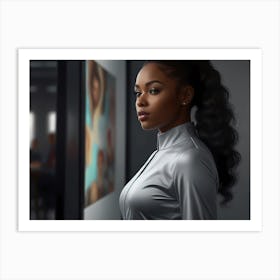 Black Woman In An Office Art Print