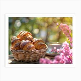 Croissants And Coffee 1 Art Print