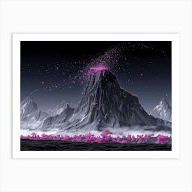 Pink Mountain 2 Art Print