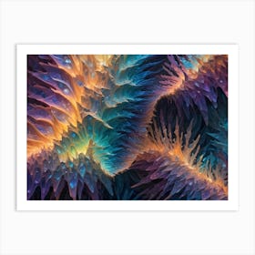 Abstract, Swirling Design With Intricate Details Resembling Coral Or Underwater Formations Art Print