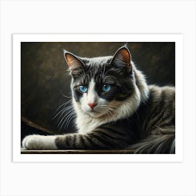 Relaxing Cat Art Print