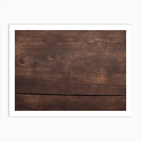 Brown Wooden Table Art Print