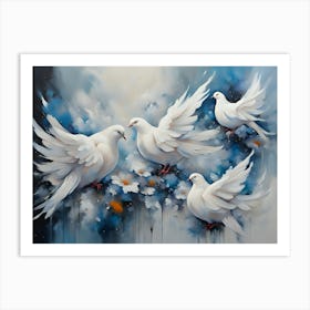 Doves - Ai Art Print