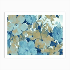 Saratoga Flowers Blue Art Print