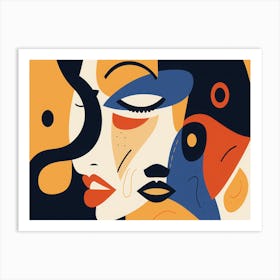 Abstract Portrait Of A Woman 3 Art Print