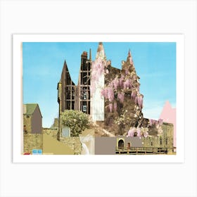 Abstract Dream House � Lavendel Castle Dream Art Print