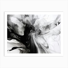 Ephemeral Beauty Abstract Black And White 4 Art Print