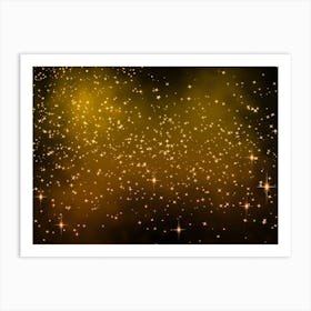 Yellow Shade Shining Star Background Art Print