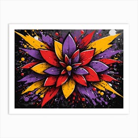 Abstract Flower Painting Art Print