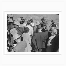 Backs Of Spectators At A Sideshow, San Angelo Fat Stock Show, San Angelo, Texas By Russell Lee Art Print