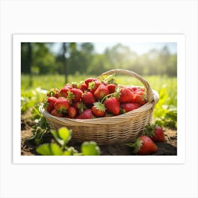 Basket Of Strawberries 8 Art Print