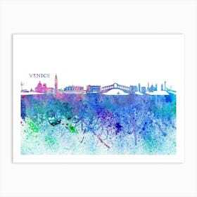 Venice Italy Skyline Splash Art Print