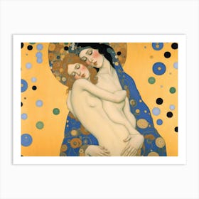 Mother And Child Gustav Klimt Art Print