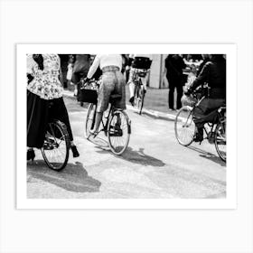 Vintage Women Bicyclists Art Print
