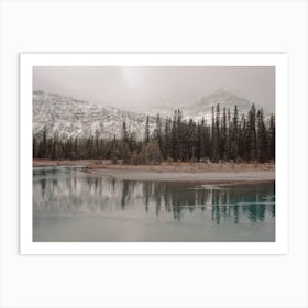 Winter River Scenery Art Print