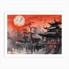 Chinese Pagoda 1 Art Print