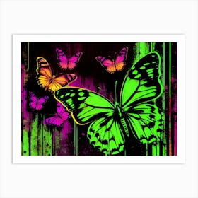 Butterfly Splatter 8 Art Print