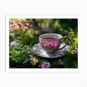 Tea In The Garden Art Print