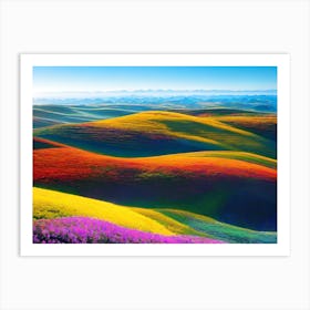 Colorful Fields Of Flowers Art Print