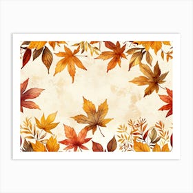 Default A Richly Textured Autumn Vector Background Each Elemen 0 Art Print