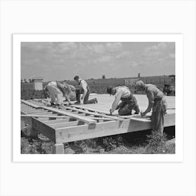 House Erection, Laying Subfloor, Southeast Missouri Farms Project By Russell Lee Art Print