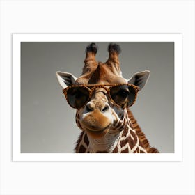 Giraffe With Sunglasses 2 Art Print