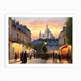 Paris At Dusk 1 Art Print