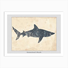 Greenland Shark Silhouette 1 Poster Art Print