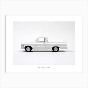 Toy Car 67 Chevy C10 White Poster Art Print