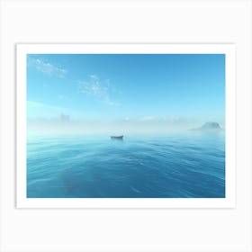 Boat In The Sea Art Print