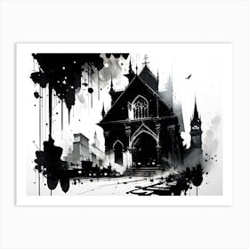 Black And White Painting 13 Art Print