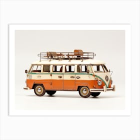 Toy Car Volkswagen Drag Bus Orange Art Print