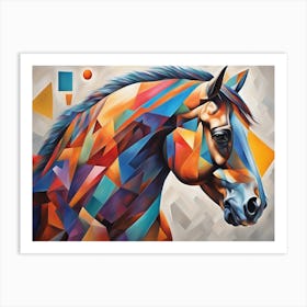 Abstract Horse Painting Art Print