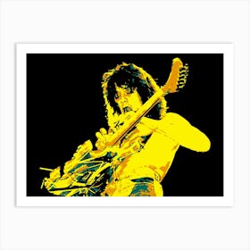 Eddie Van Halen Music Legend in Pop Art 3 Art Print