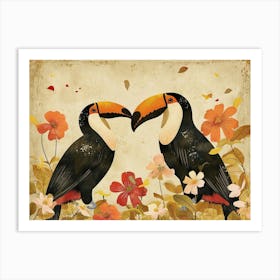 Floral Animal Illustration Toucan 3 Art Print