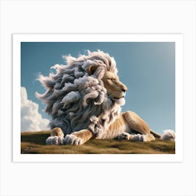 Lion-Cloud Fantasy Art Print