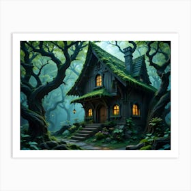 Fairy House In The Forest Art Print