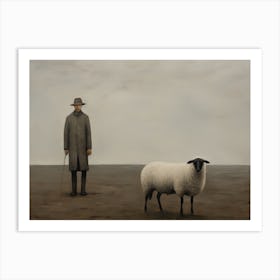 Shepherd Oil Painting Art Print