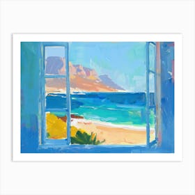 Cape Town From The Window View Painting 2 Art Print