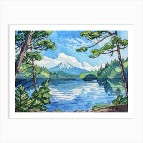 Lake Fuji Art Print