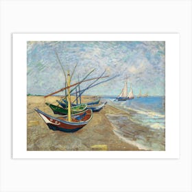 Van Gogh - Boats On The Beach Art Print