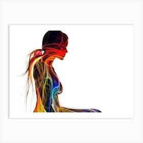 Woman In Yoga Pose Art Print