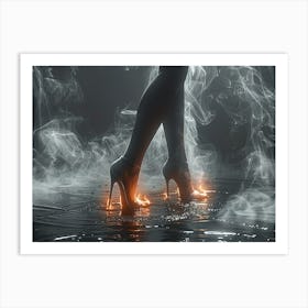 High Heels And Smoke 2 Art Print