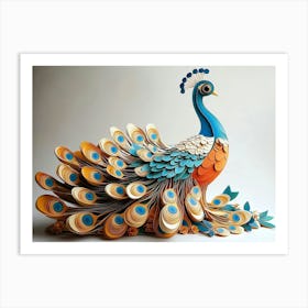 3d Carton Peacock 7 Art Print