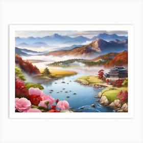 Asian Landscape Painting 1 Art Print