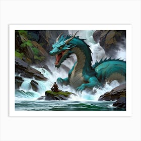 Blue Dragon 3 Art Print