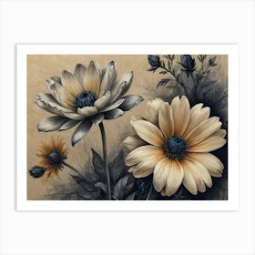 Daisy Painting Hamptons style Art Print